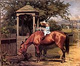 Equestrian portrait by Seymour Joseph Guy